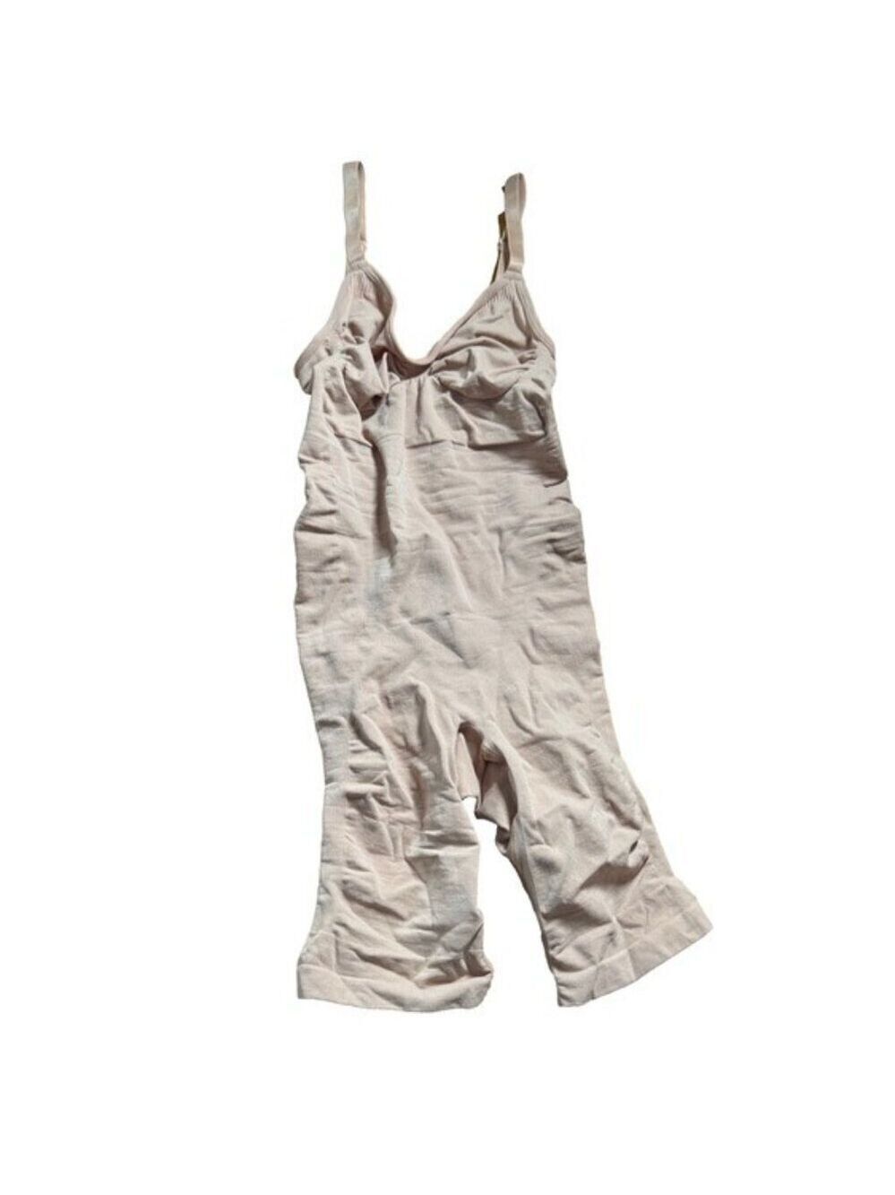 NWOT SKIMS Mid Thigh bodysuit Small (US 4-6) Seamless Sculpt Clay Beige MSRP $74